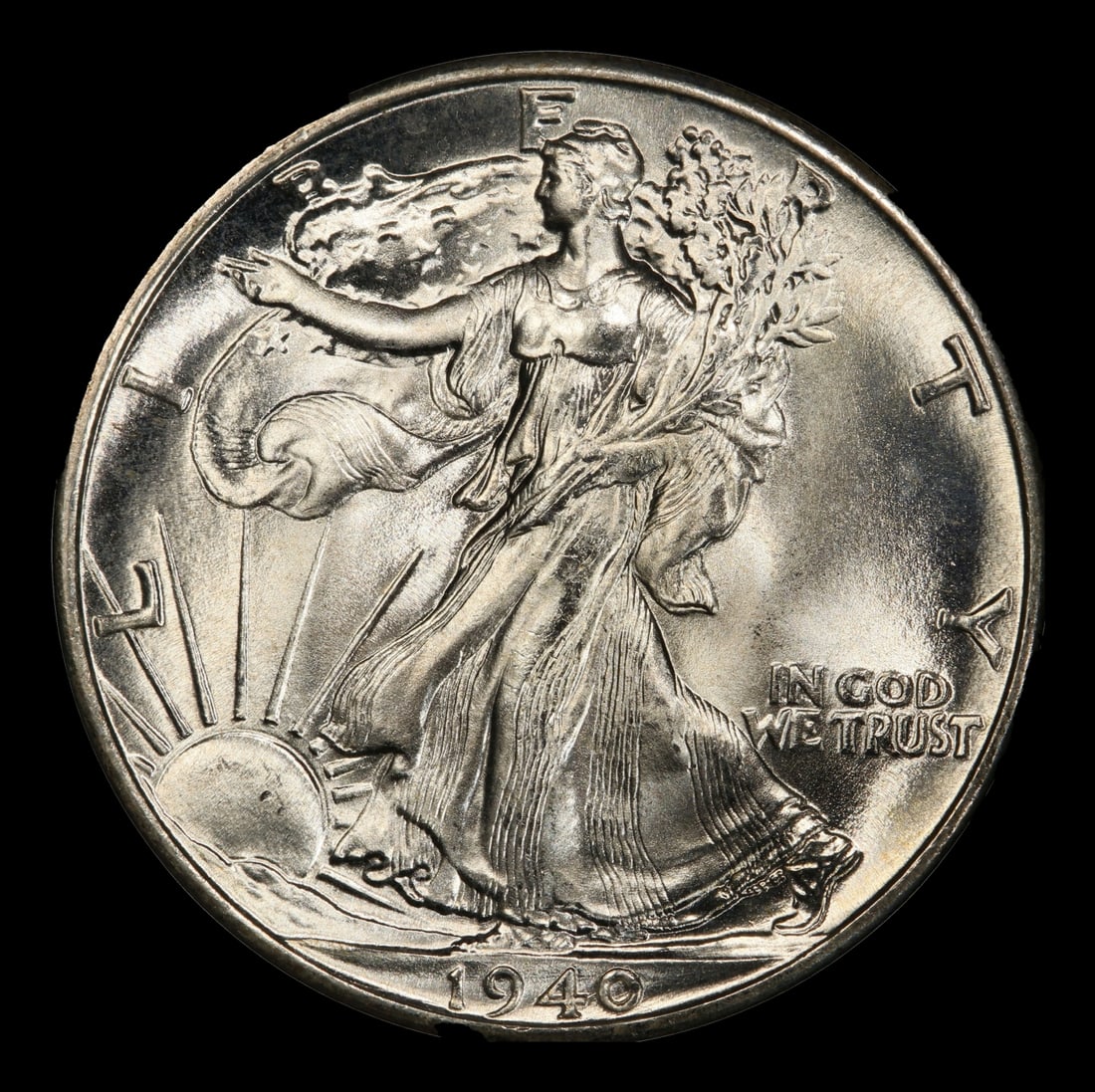 1940-p Walking Liberty Half Dollar 50c Grades ms66 - 2