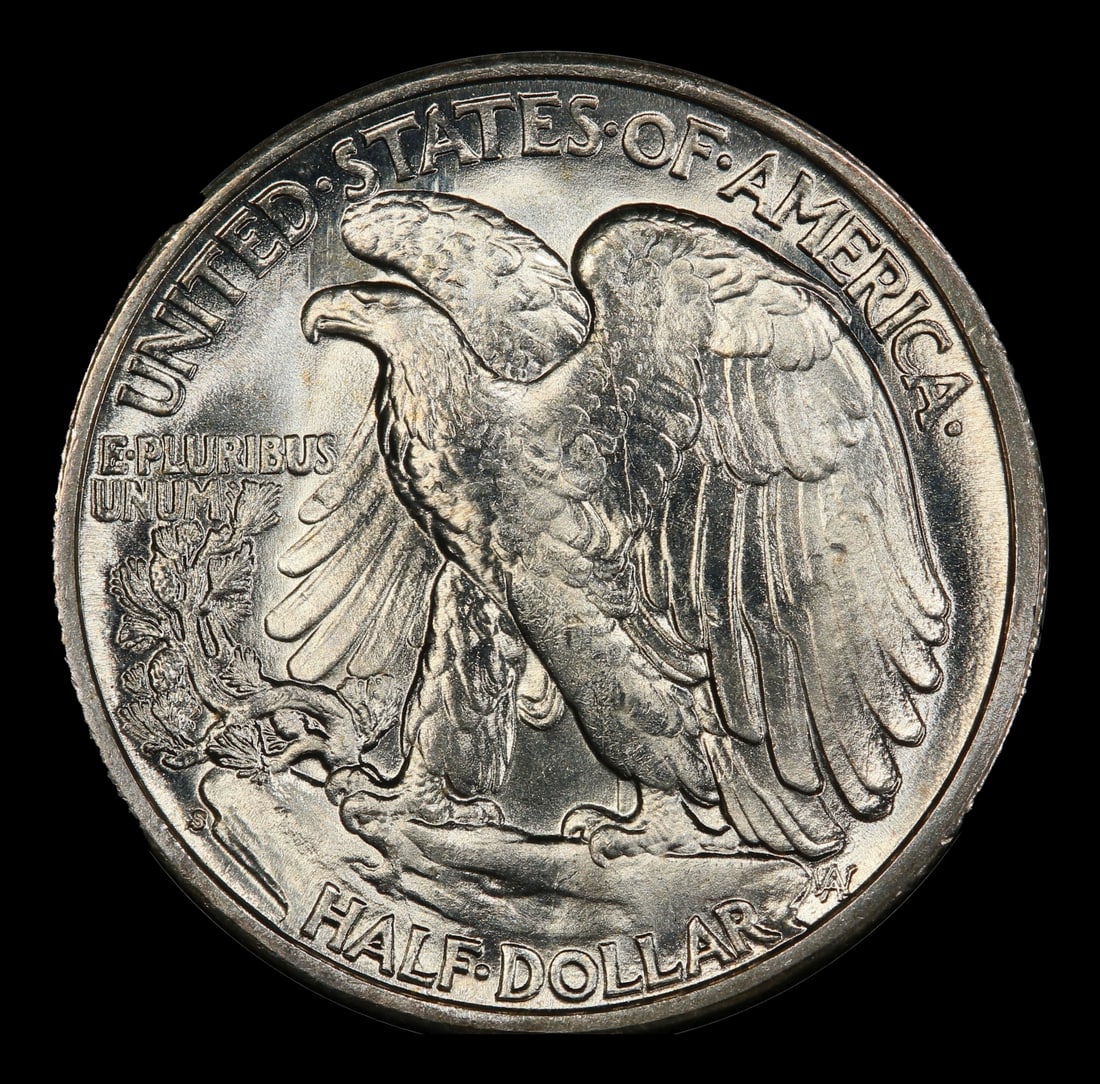 1940-s Walking Liberty Half Dollar Near Top Pop 50c ms66+ SEGS - 3