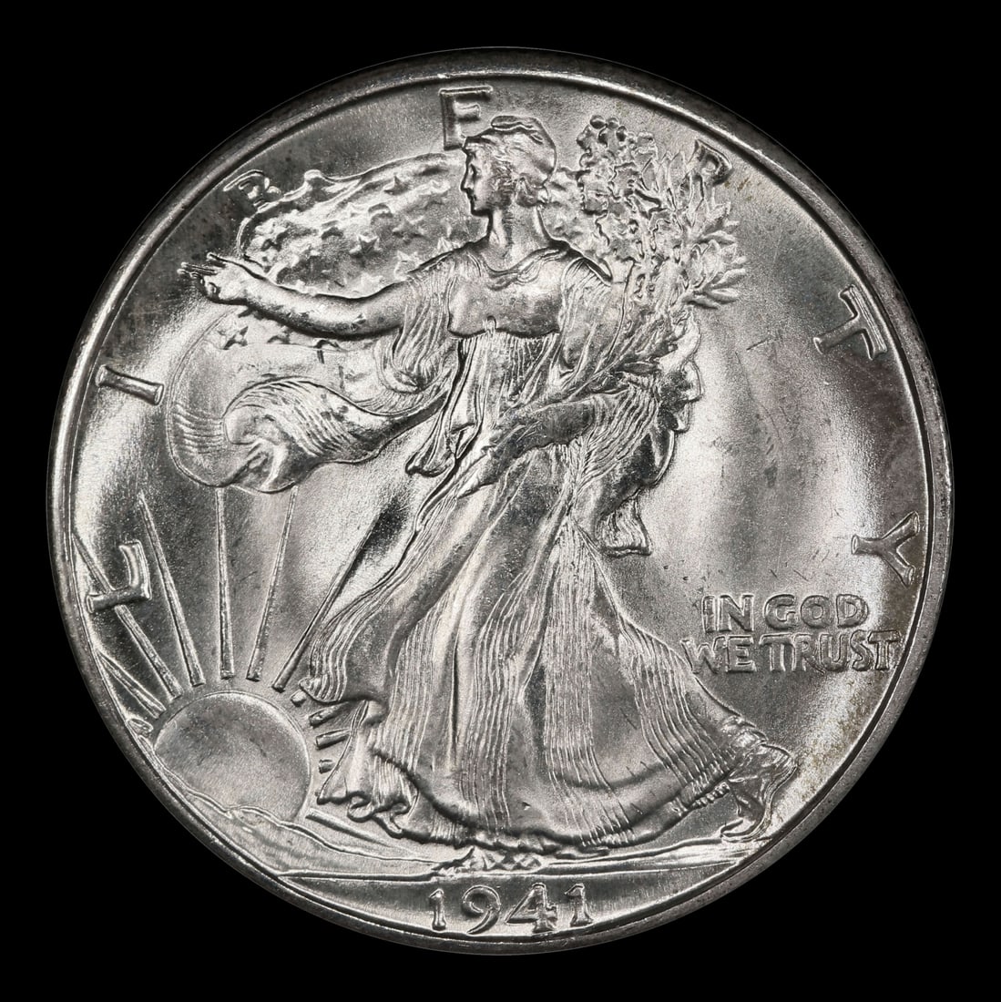 1941-d Walking Liberty Half Dollar Near Top Pop 50c ms67+ SEGS - 2