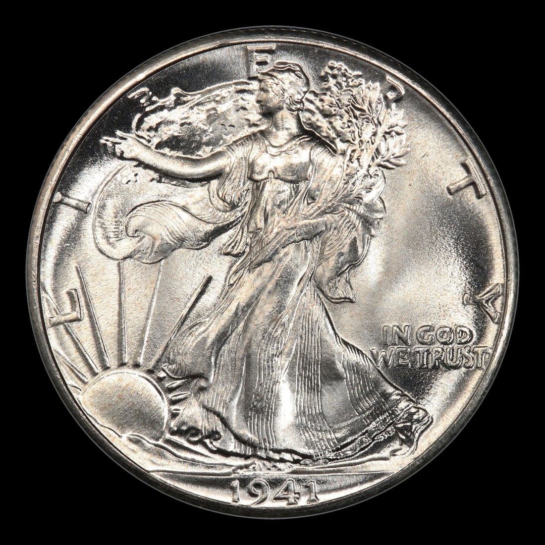 1941-p Walking Liberty Half Dollar 50c ms67 SEGS - 2