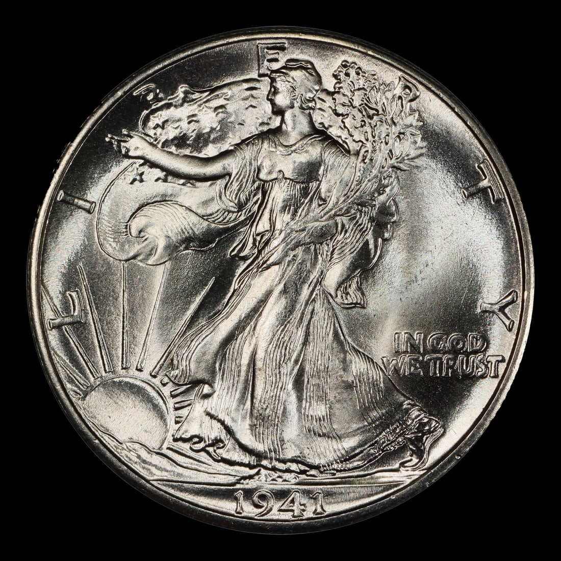 1941-p Walking Liberty Half Dollar Near Top Pop 50c ms67+ SEGS - 2