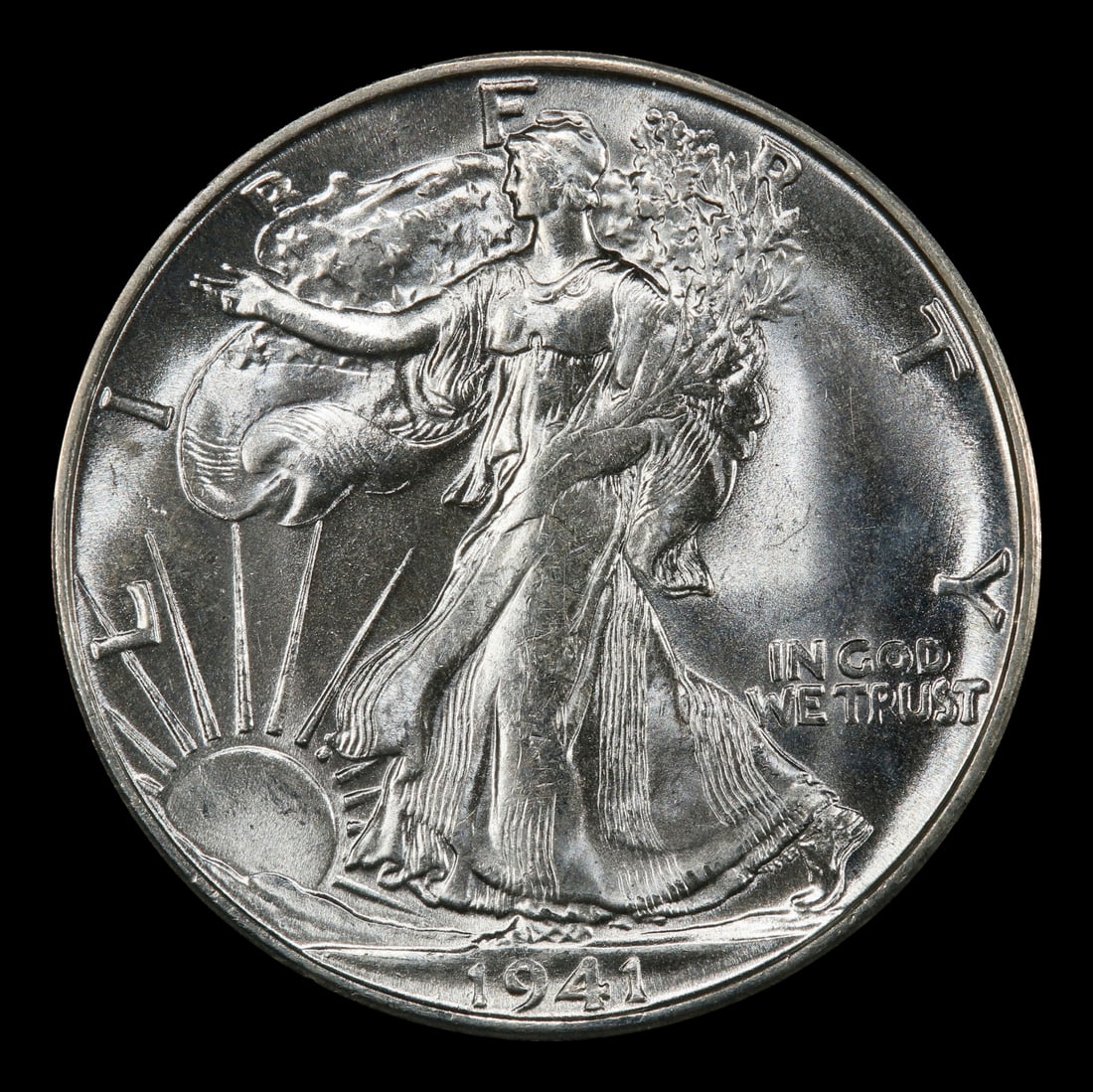 1941-s Walking Liberty Half Dollar 50c Grades ms65 - 2