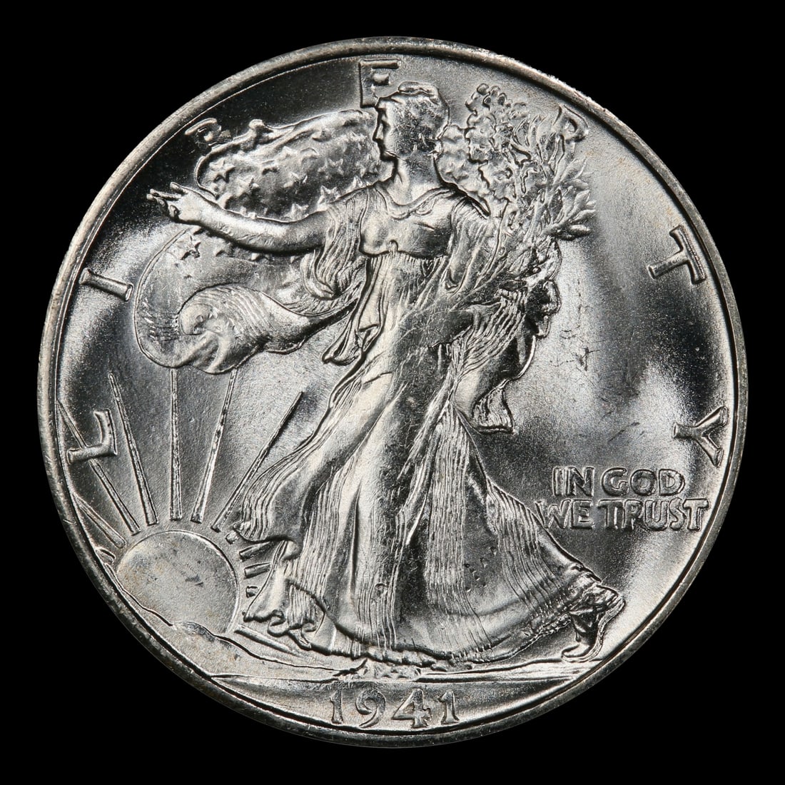 1941-s Walking Liberty Half Dollar 50c Grades ms65 - 2