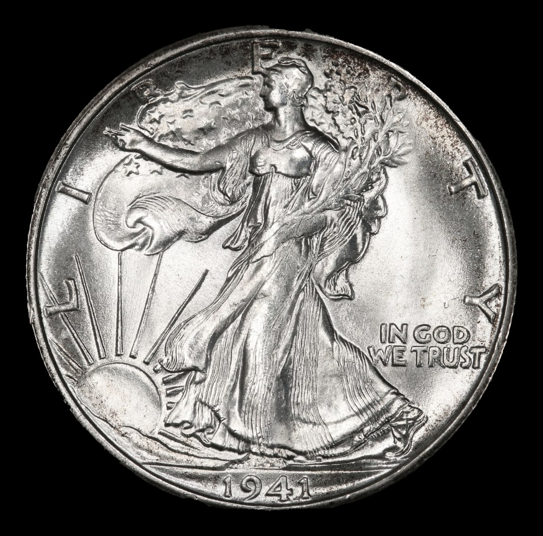 1941-s Walking Liberty Half Dollar Near Top Pop 50c ms66+ SEGS - 2