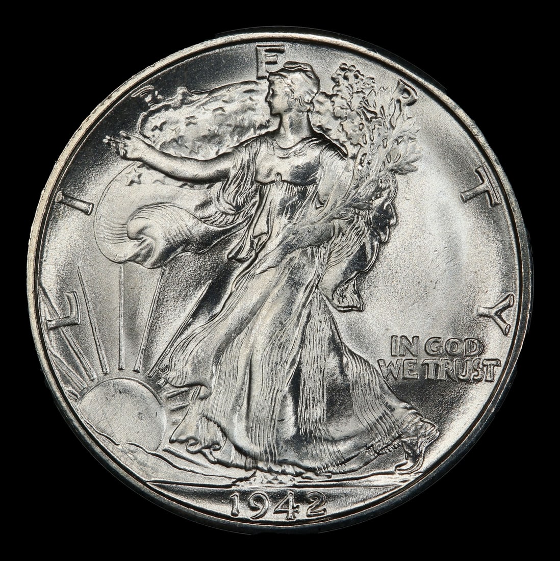 1942-d Walking Liberty Half Dollar TOP POP! 50c ms68 SEGS - 2