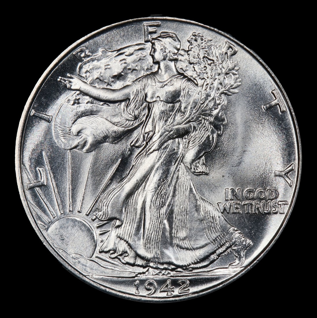 1942-p Walking Liberty Half Dollar 50c ms67 SEGS - 2