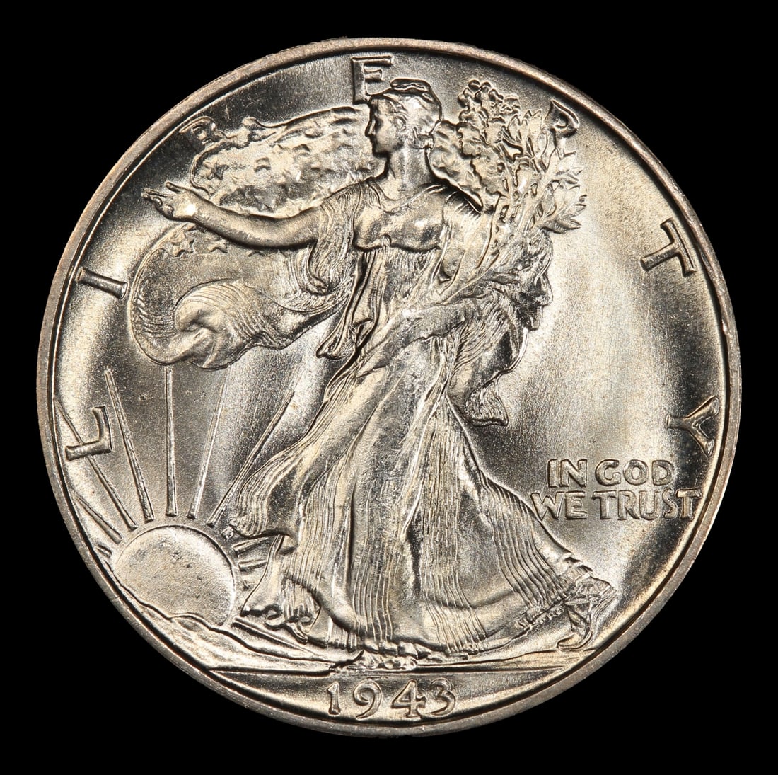 1943-s Walking Liberty Half Dollar Near Top Pop 50c ms67 SEGS - 2