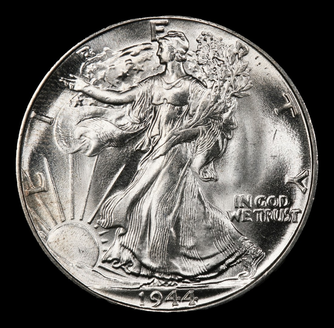 1944-p Walking Liberty Half Dollar Near Top Pop 50c ms67 SEGS - 2