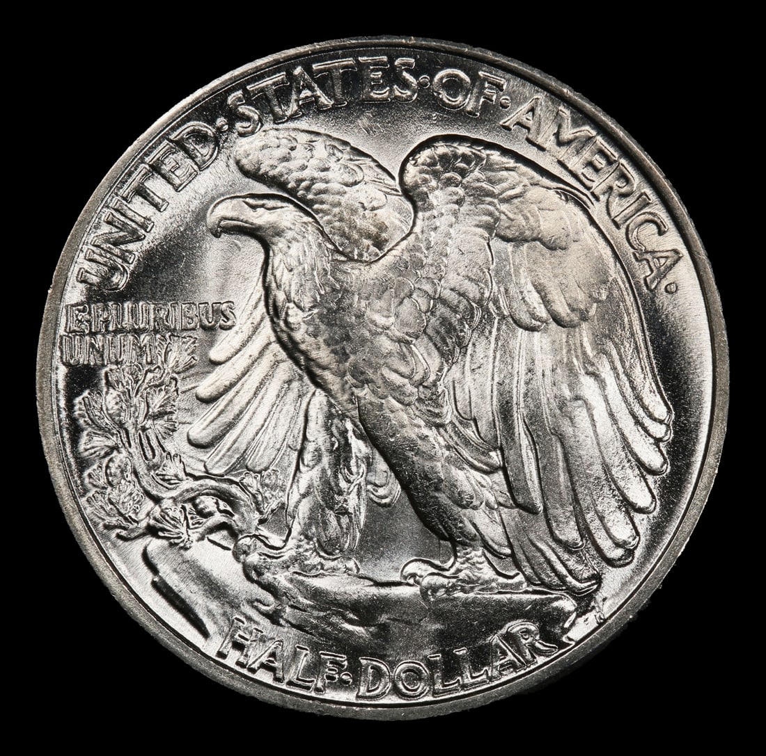 1944-p Walking Liberty Half Dollar Near Top Pop 50c ms67 SEGS - 3