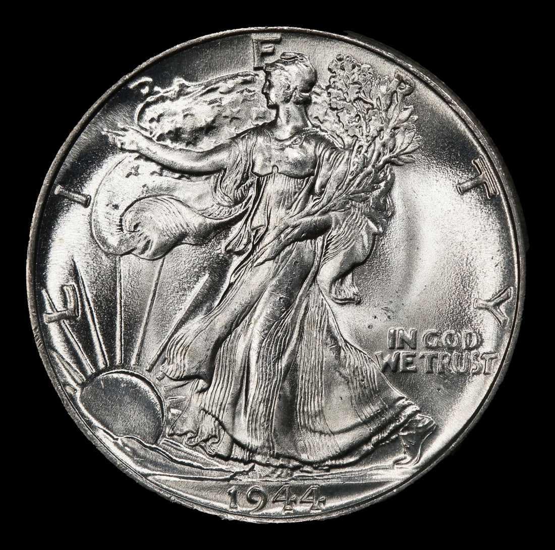 1944-p Walking Liberty Half Dollar Near Top Pop 50c ms67 SEGS - 2