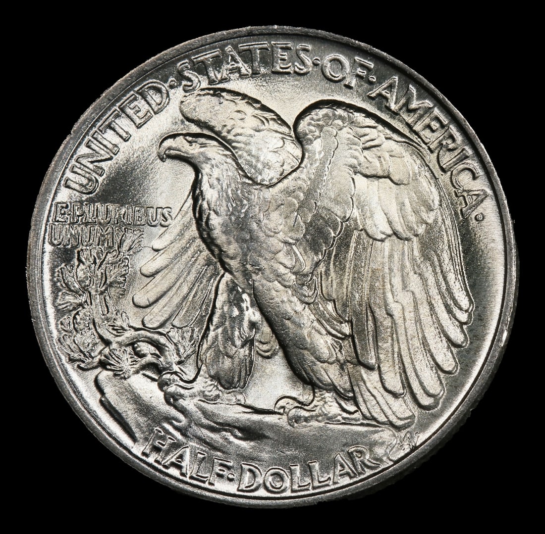 1944-p Walking Liberty Half Dollar Near Top Pop 50c ms67 SEGS - 3