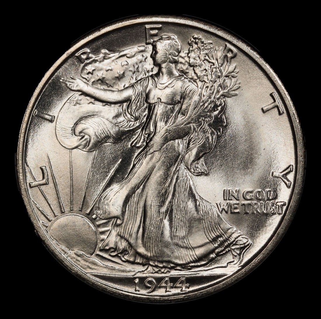 1944-s Walking Liberty Half Dollar 50c Grades ms65 - 2