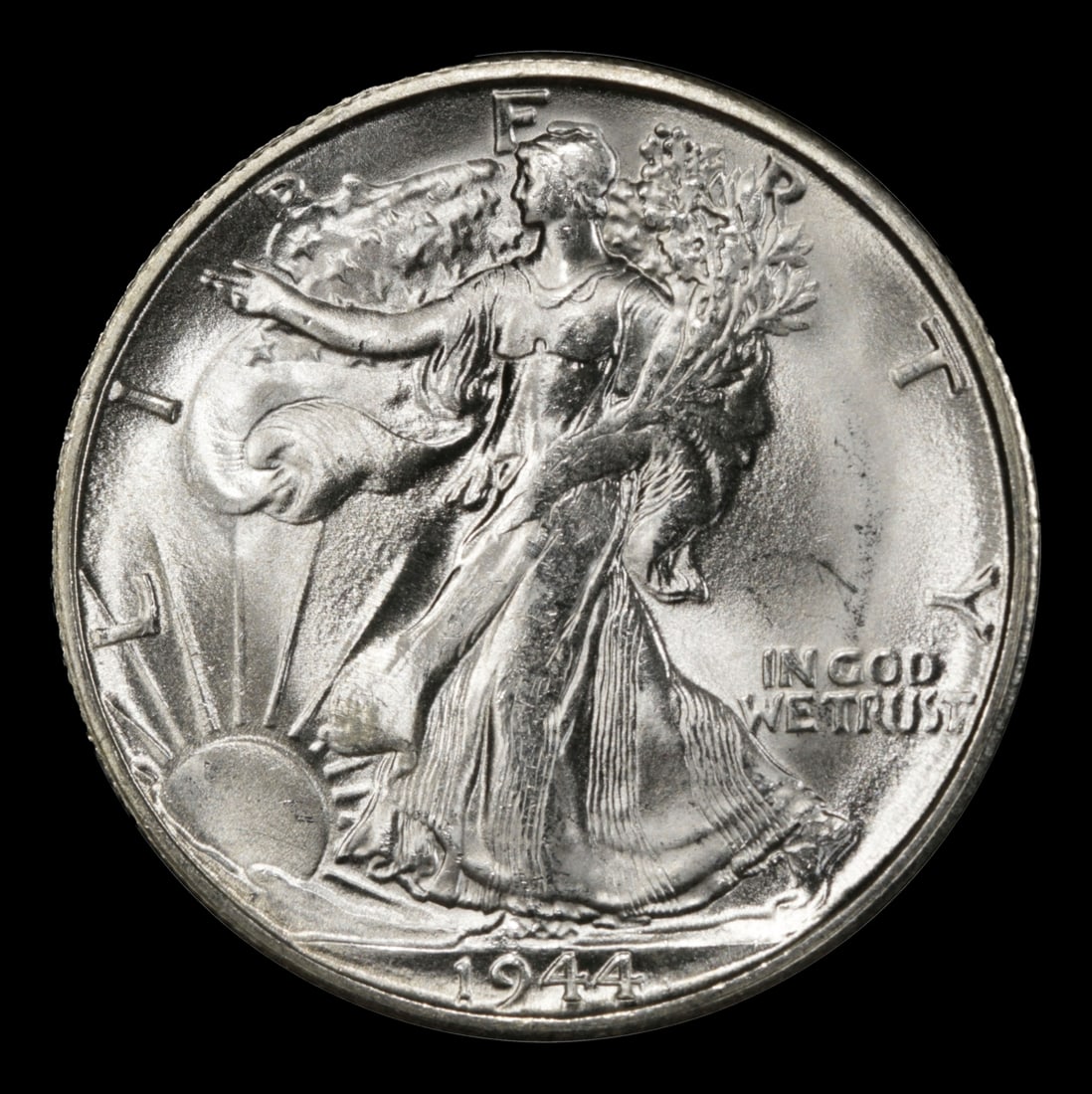 1944-s Walking Liberty Half Dollar 50c Grades ms65 - 2