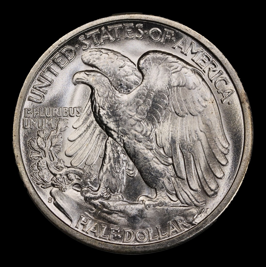 1944-s Walking Liberty Half Dollar Near Top Pop 50c Grades ms66 - 3