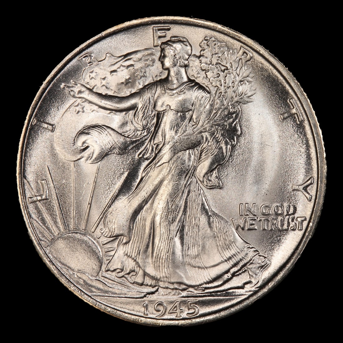 1945-s Walking Liberty Half Dollar Near Top Pop 50c ms67 SEGS - 2