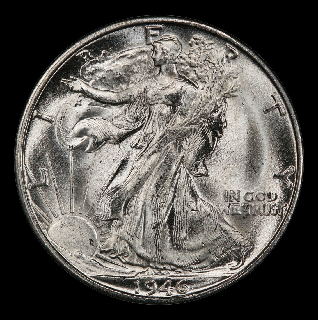 1946-s Walking Liberty Half Dollar TOP POP! 50c ms67+ SEGS - 2