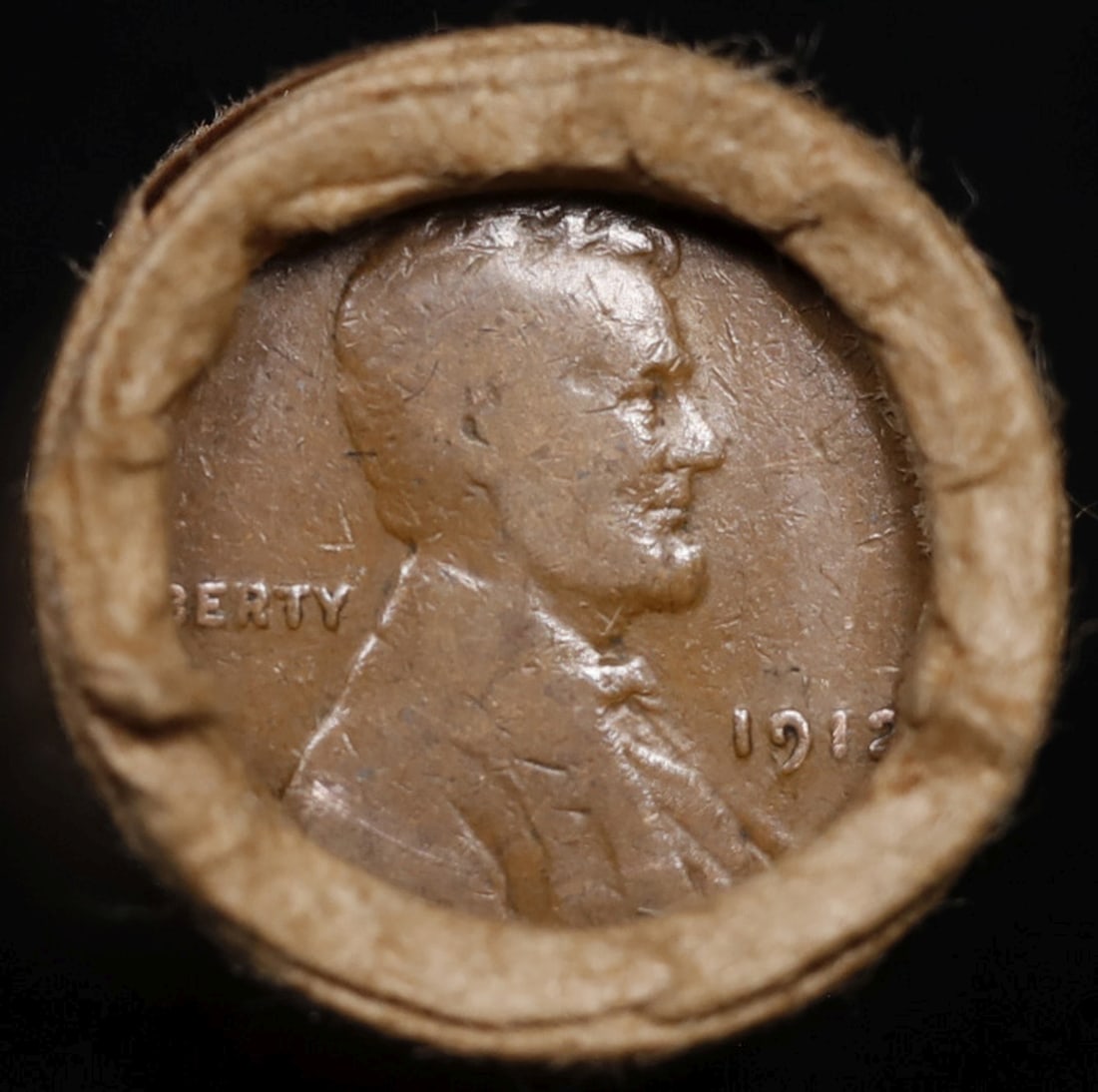 Lincoln Wheat Cent 1c Mixed Roll Orig Brandt McDonalds Wrapper, 1912-p end, Wheat other end - 2