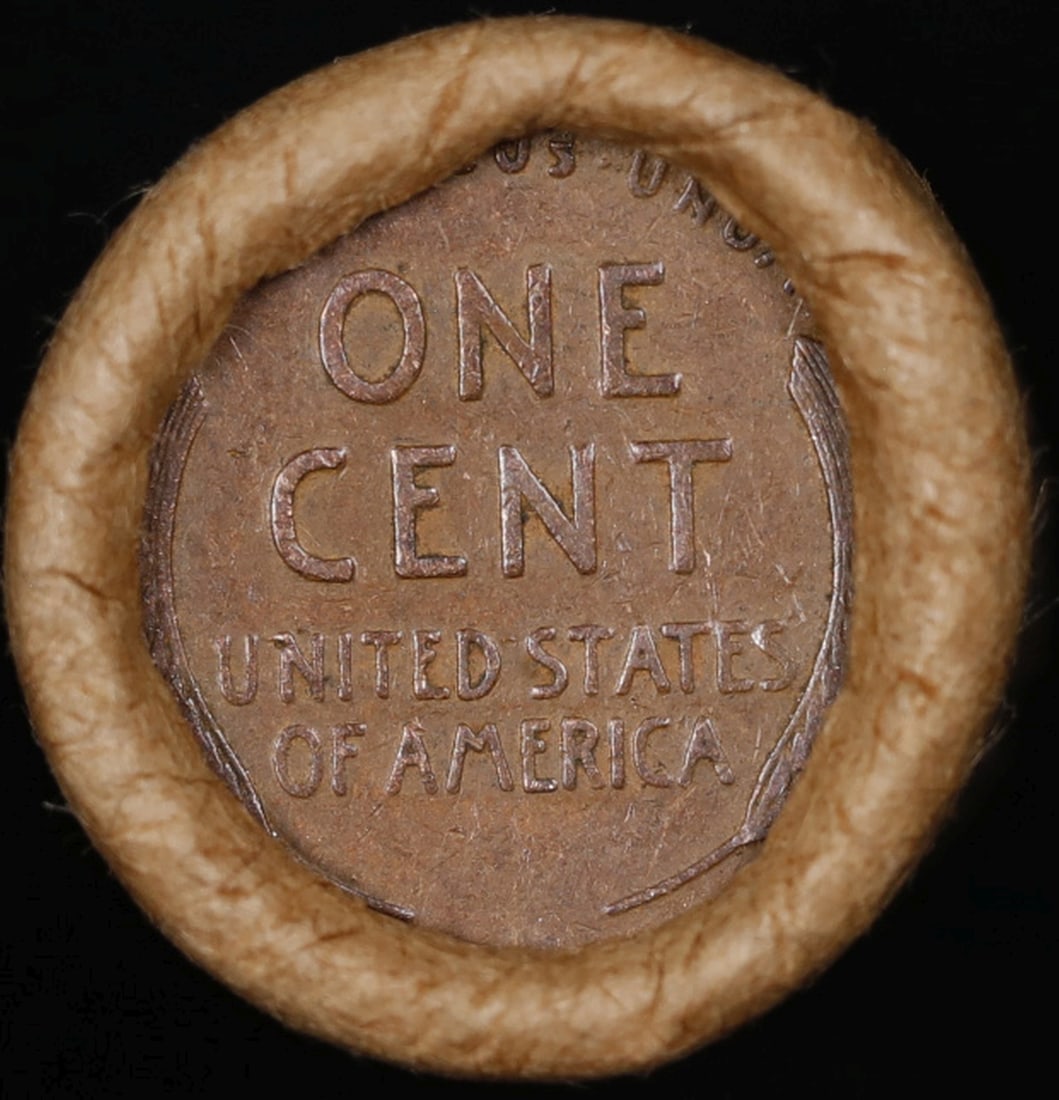 Lincoln Wheat Cent 1c Mixed Roll Orig Brandt McDonalds Wrapper, 1916-p end, Wheat other end - 3