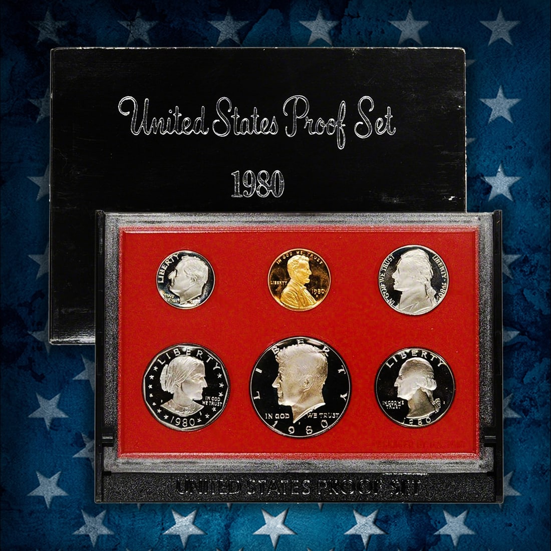 1980-1989 Full Decade Proof Set Run - 53 Coins, 10 Complete Sets - 2