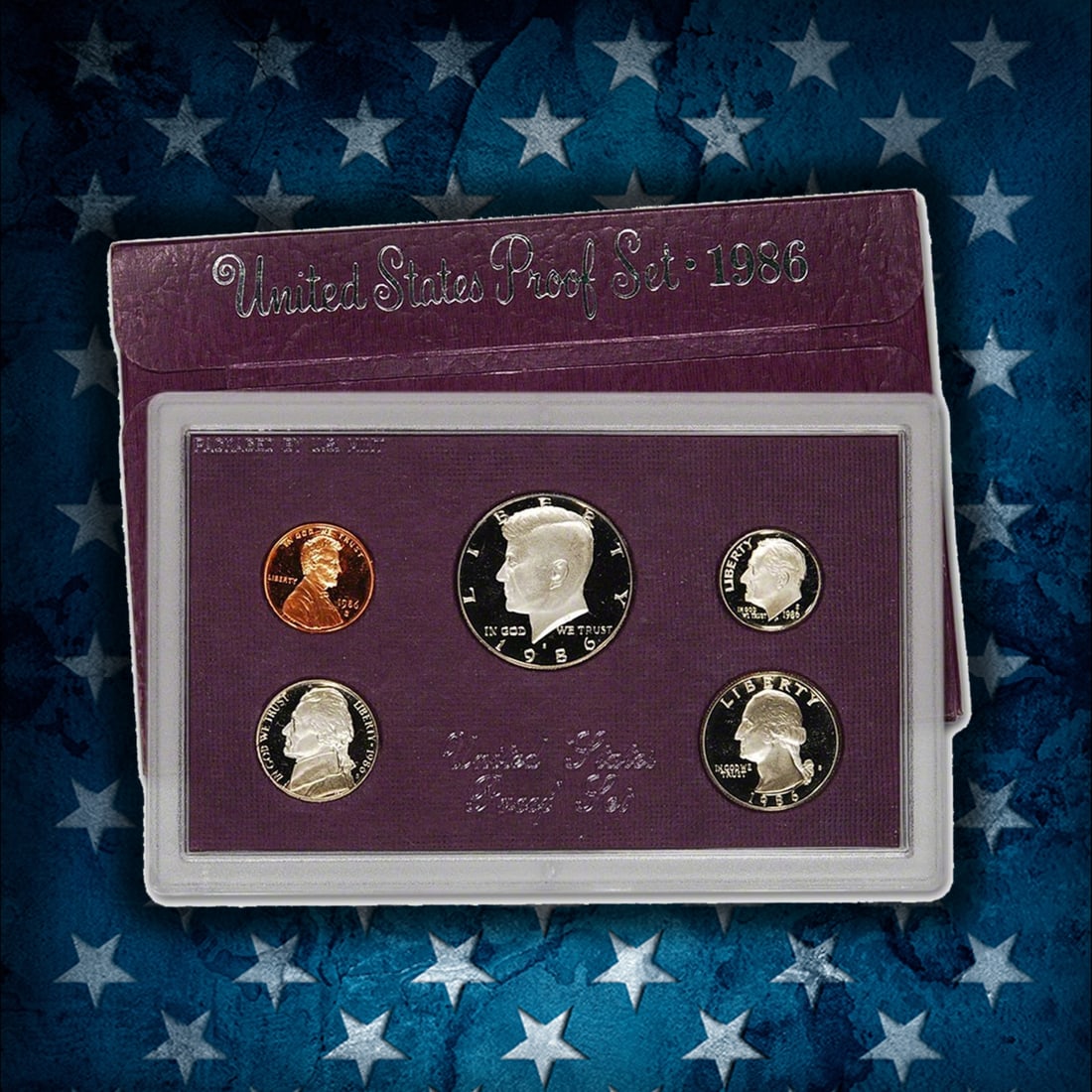 1980-1989 Full Decade Proof Set Run - 53 Coins, 10 Complete Sets - 8