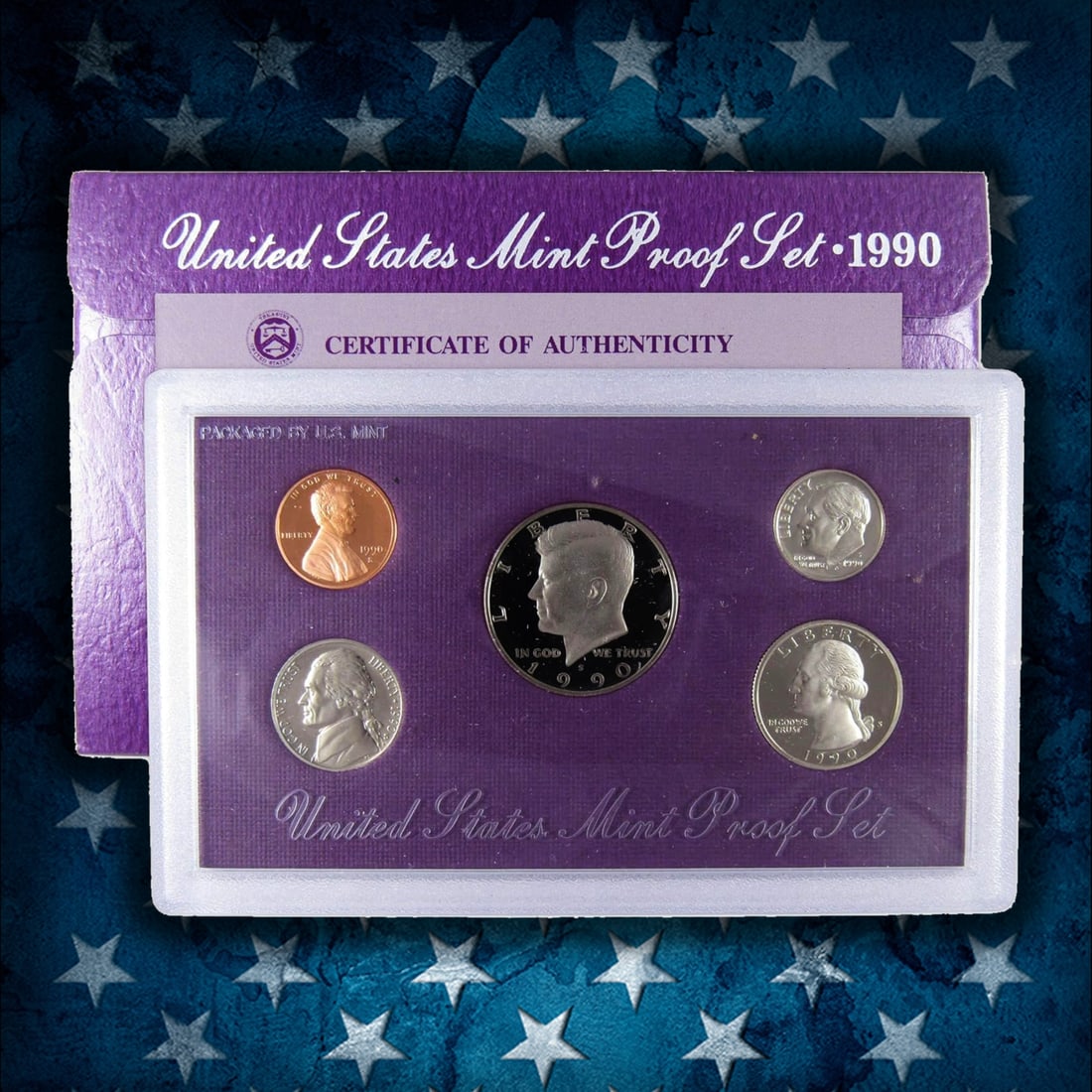 1990-1999 Full Decade Proof Set Run - 54 Coins, 10 Complete Sets - 2