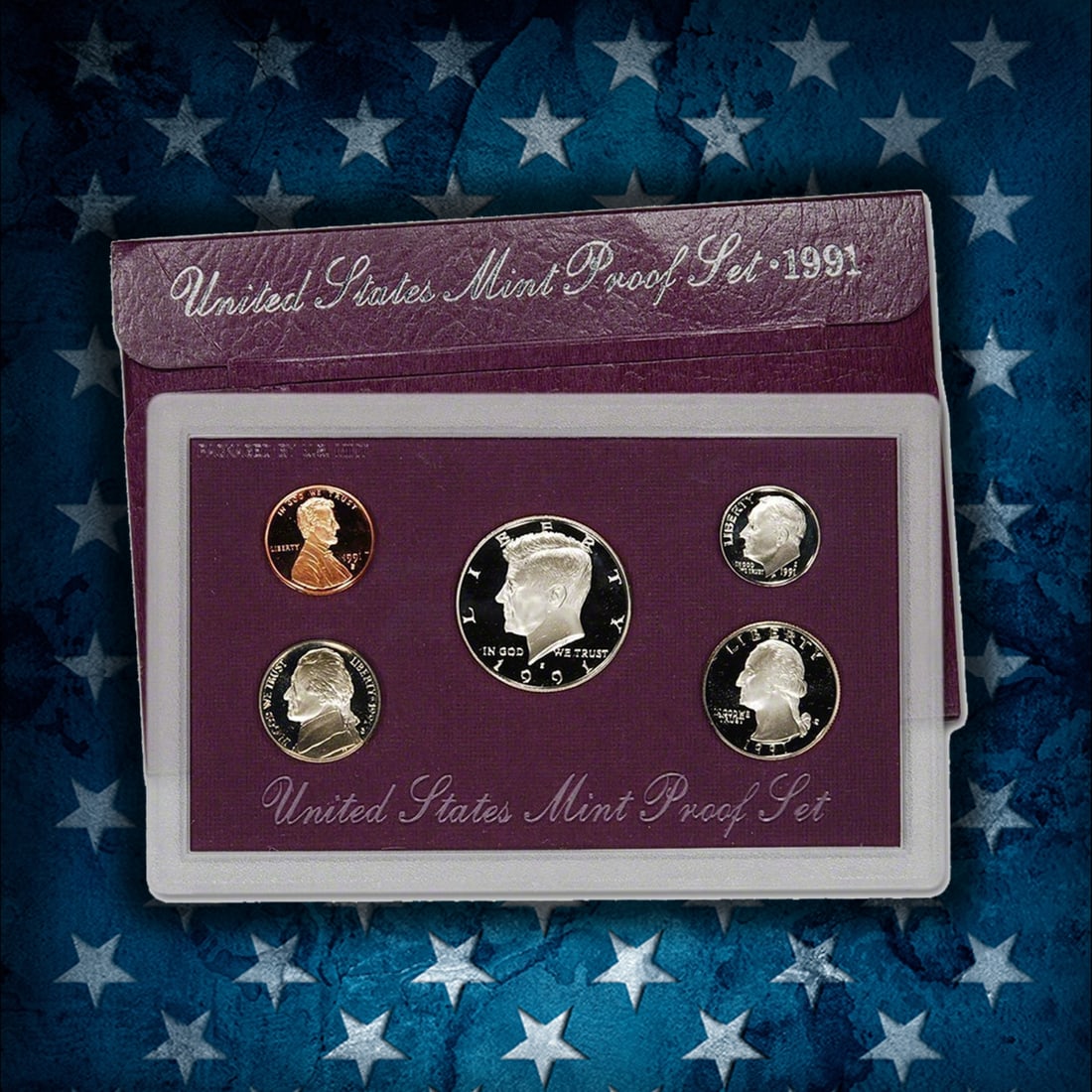 1990-1999 Full Decade Proof Set Run - 54 Coins, 10 Complete Sets - 3