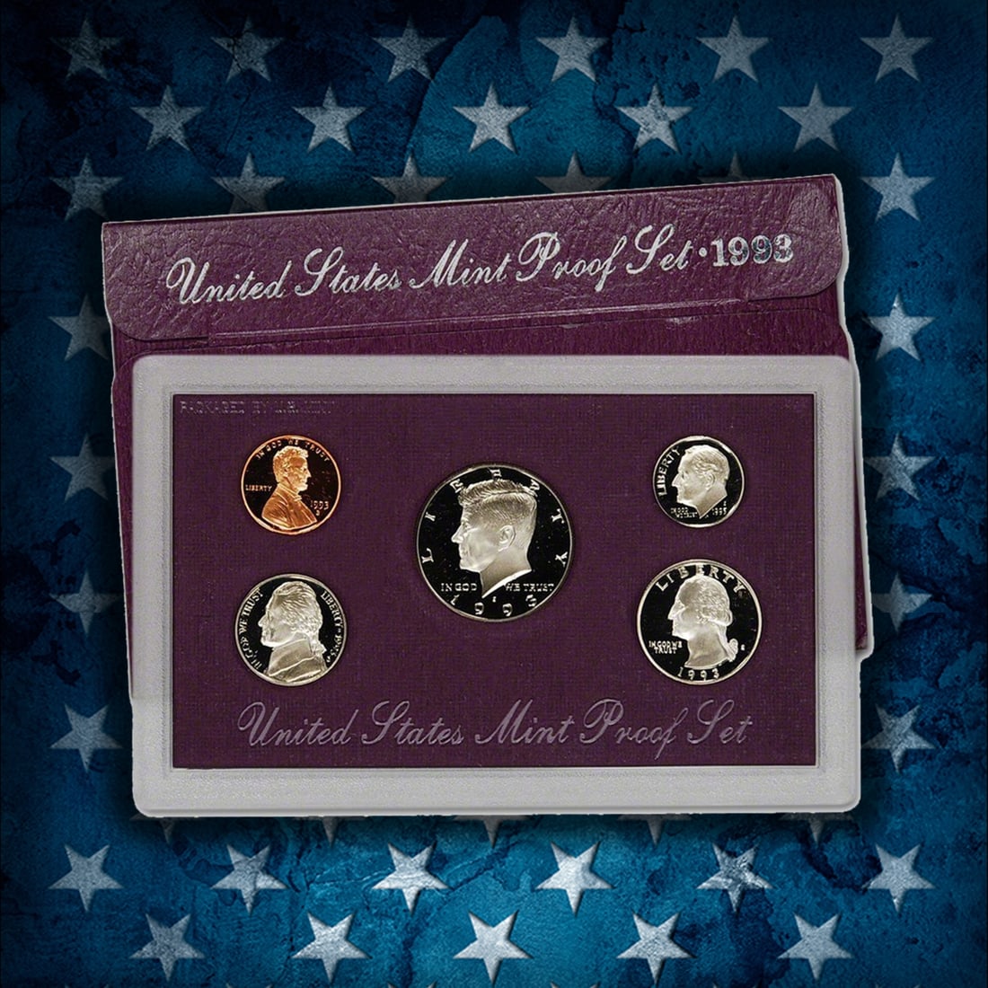 1990-1999 Full Decade Proof Set Run - 54 Coins, 10 Complete Sets - 5