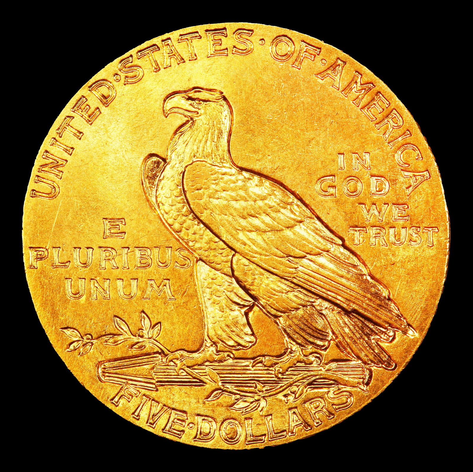 1908-p Gold Indian Half Eagle $5 ms64+ SEGS - 3