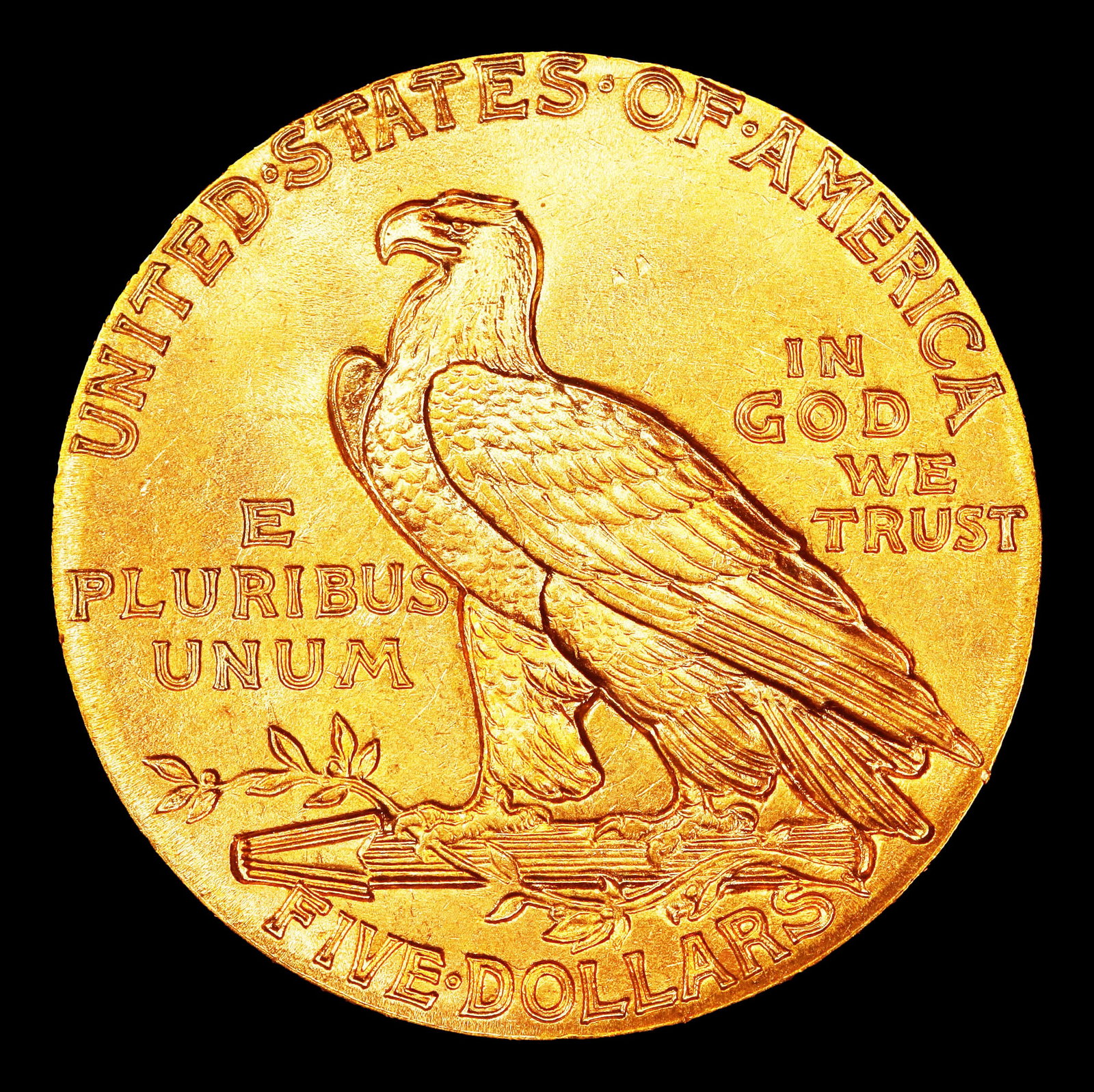 1914-p Gold Indian Half Eagle Near Top Pop! $5 ms65 SEGS - 3