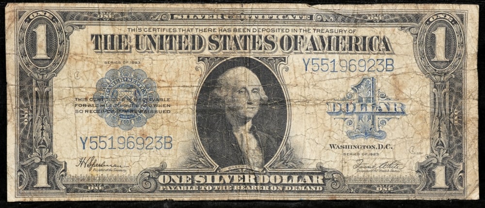 1923 $1 large size Silver Certificate Grades f+ Signatures Speelman/White - 2