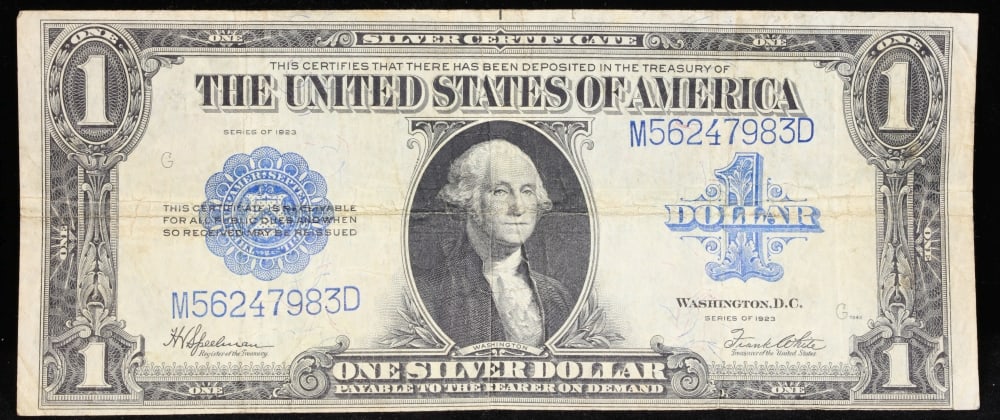 1923 $1 large size Silver Certificate Grades xf Signatures Speelman/White - 2