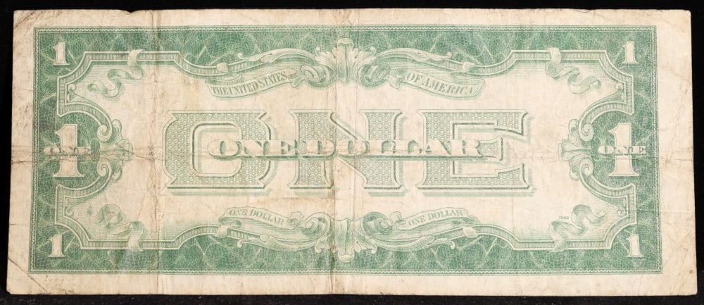 1928D $1 Blue Seal Silver Certificate "Funnyback" Key To Series Grades vf+ - 3
