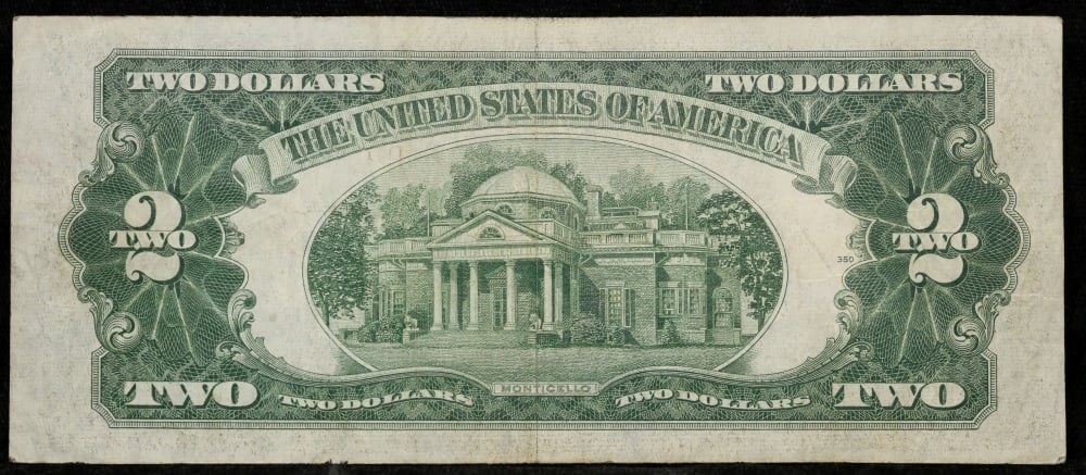 1928G $2 Red Seal United States Note Grades xf - 3
