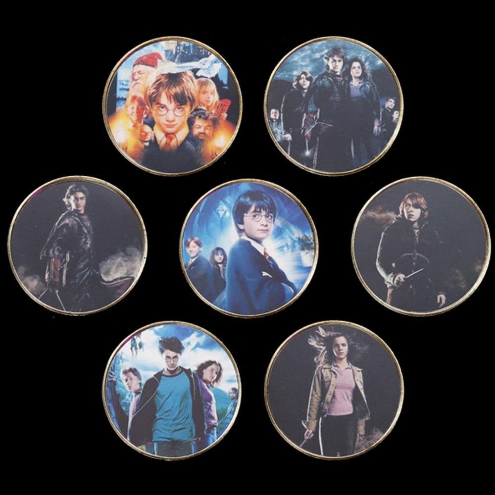 7 Coin Harry Potter Gold Plated Round Collection - 2