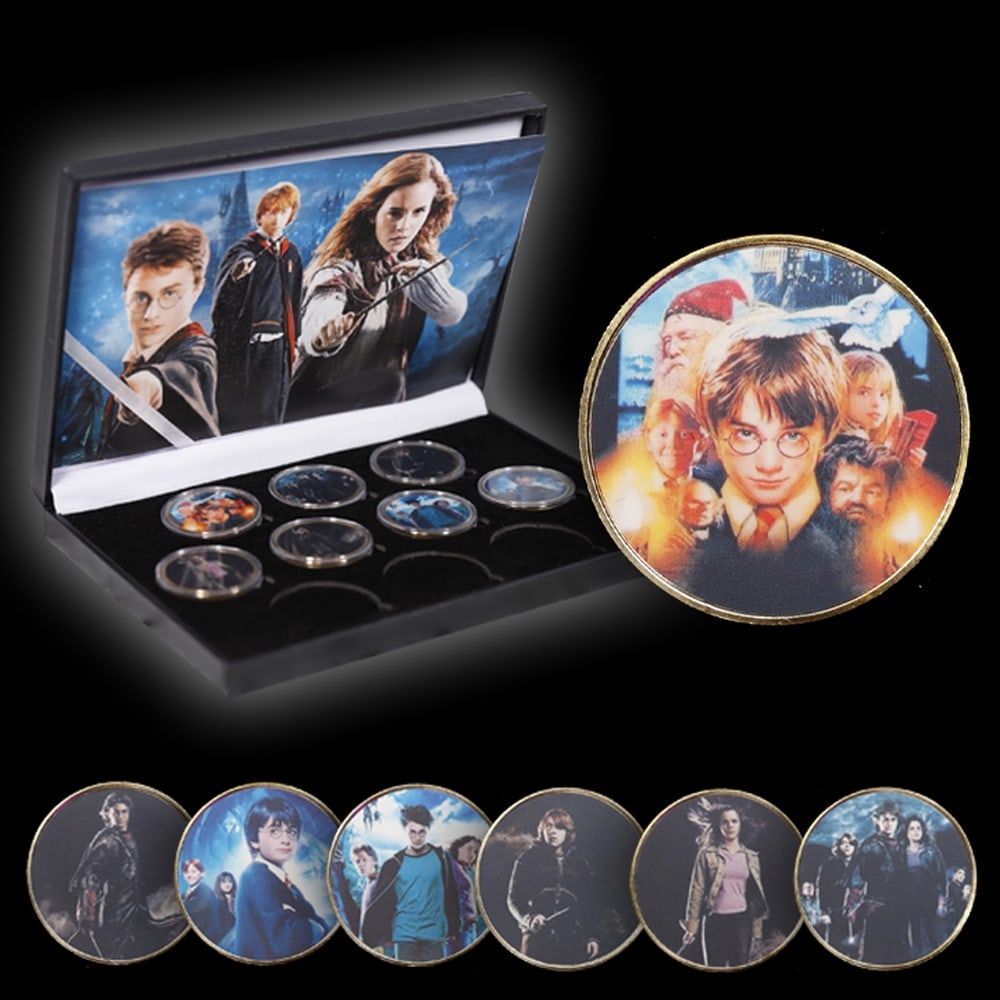 7 Coin Harry Potter Gold Plated Round Collection - 3