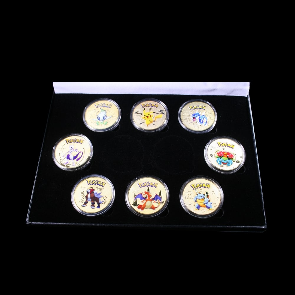 8 Coin Pokemon Gold Plated and Foiled Round Collection - 3