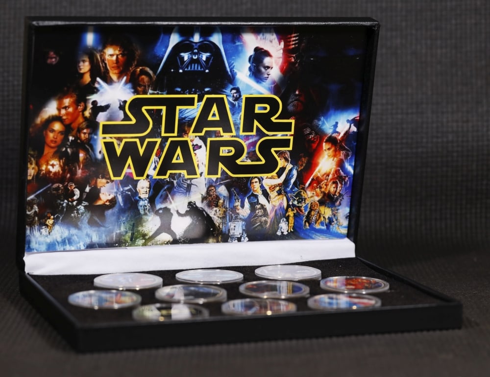 9 Coin Disney Star Wars Gold Plated Round Collection - 2