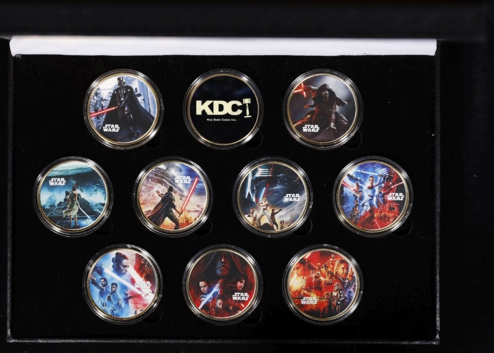9 Coin Disney Star Wars Gold Plated Round Collection - 3
