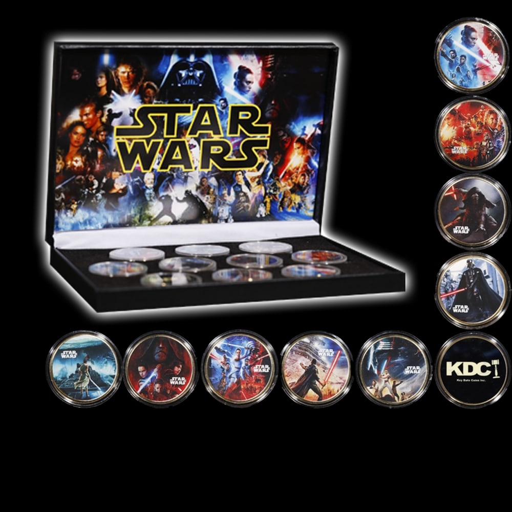 9 Coin Disney Star Wars Gold Plated Round Collection - 4