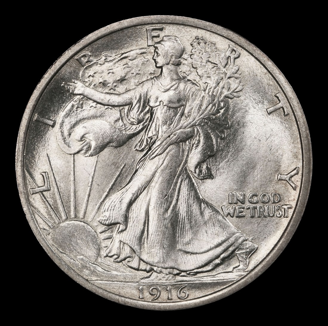 1916-p Walking Liberty Half Dollar 50c ms65 SEGS - 2