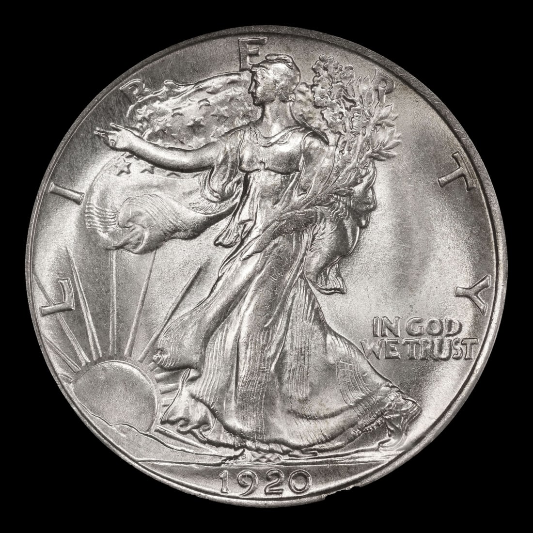 1920-p Walking Liberty Half Dollar 50c ms65 SEGS - 2