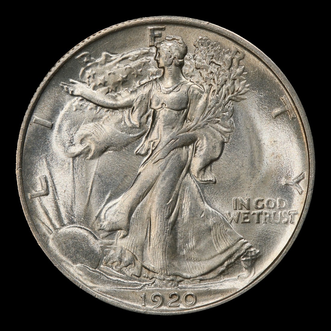 1920-p Walking Liberty Half Dollar 50c ms65 SEGS - 2