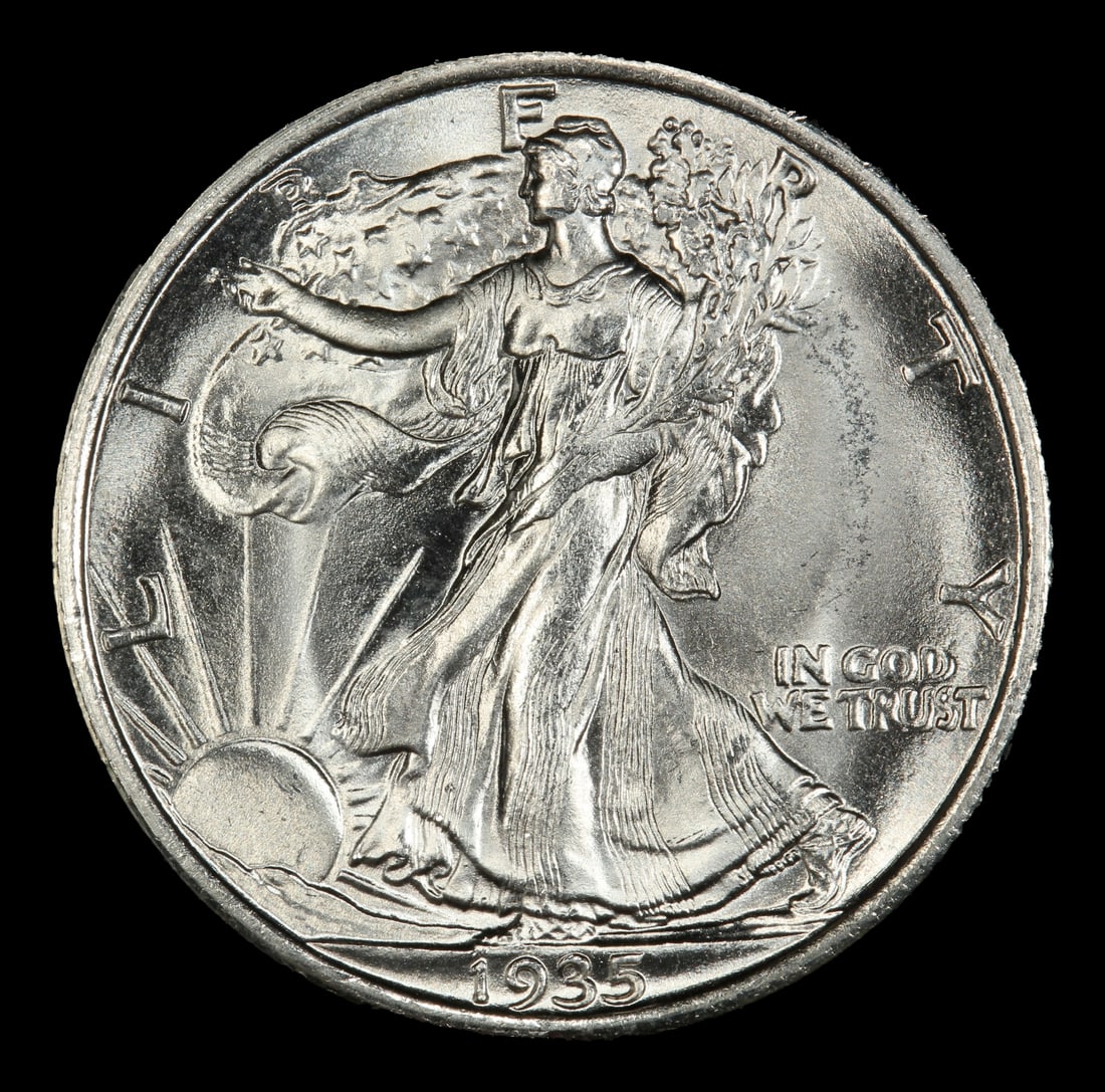 1935-p Walking Liberty Half Dollar Near Top Pop 50c ms67 SEGS - 2