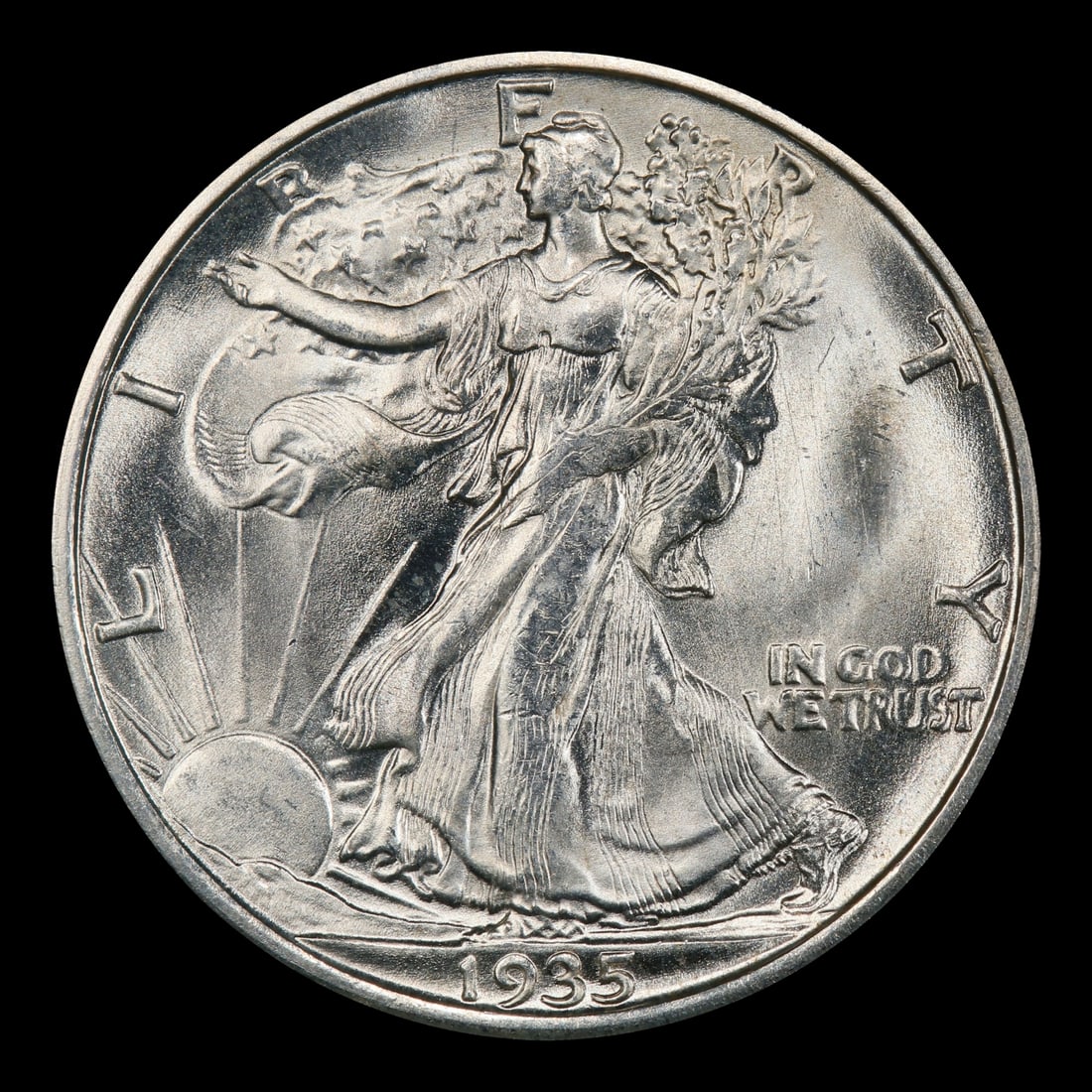 1935-s Walking Liberty Half Dollar Near Top Pop 50c ms66 SEGS - 2