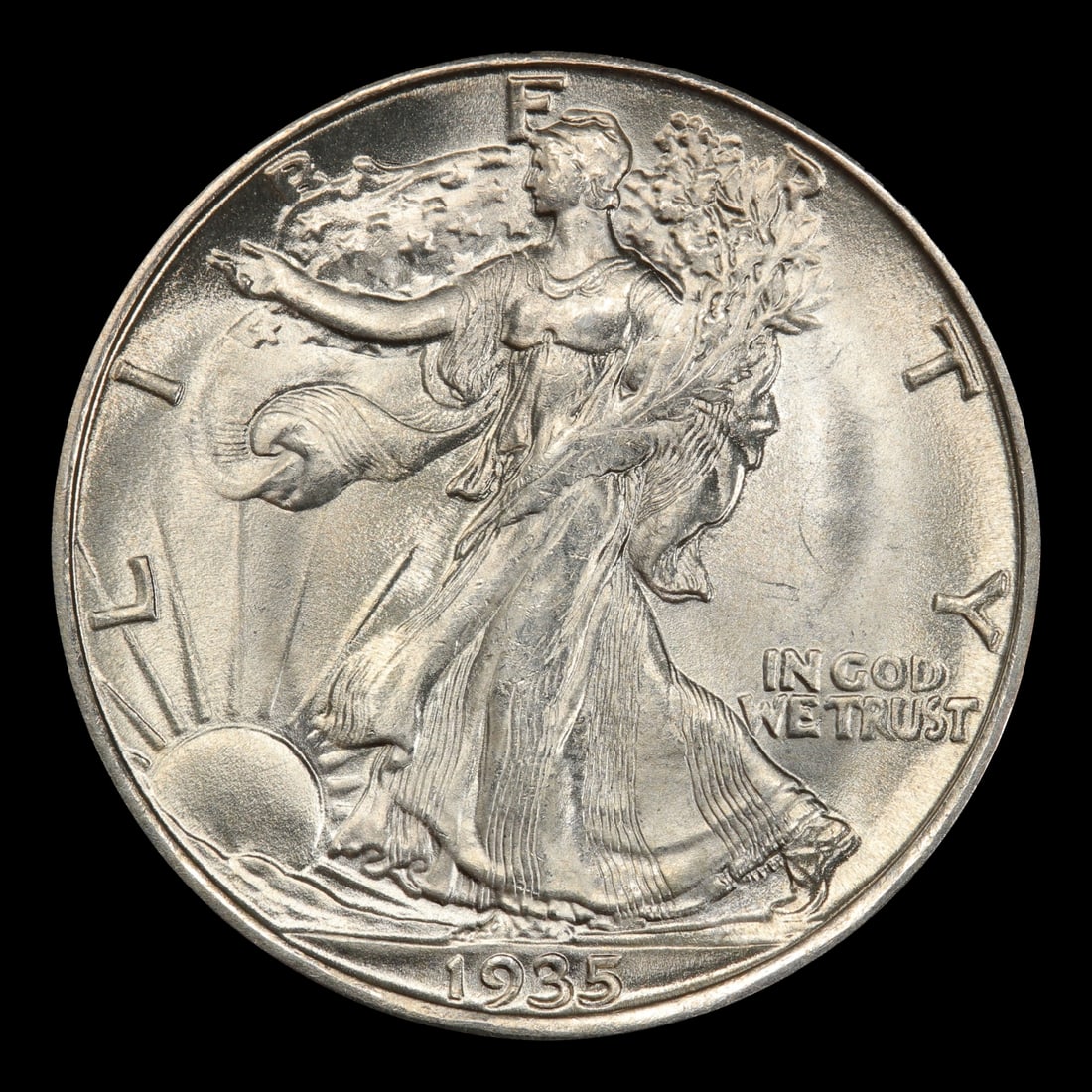 1935-s Walking Liberty Half Dollar Near Top Pop 50c ms66 SEGS - 2