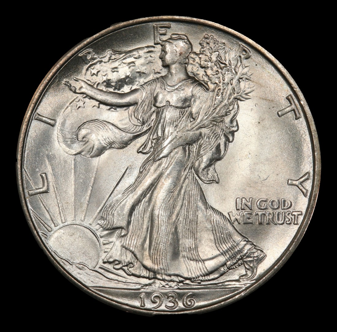 1936-d Walking Liberty Half Dollar Near Top Pop 50c ms67 SEGS - 2