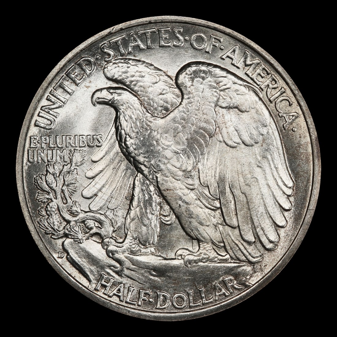 1937-d Walking Liberty Half Dollar Near Top Pop 50c ms67+ SEGS - 3