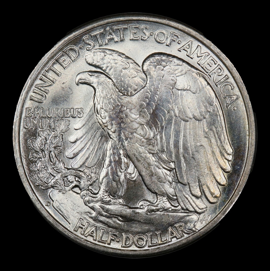 1939-d Walking Liberty Half Dollar 50c Grades ms66 - 3