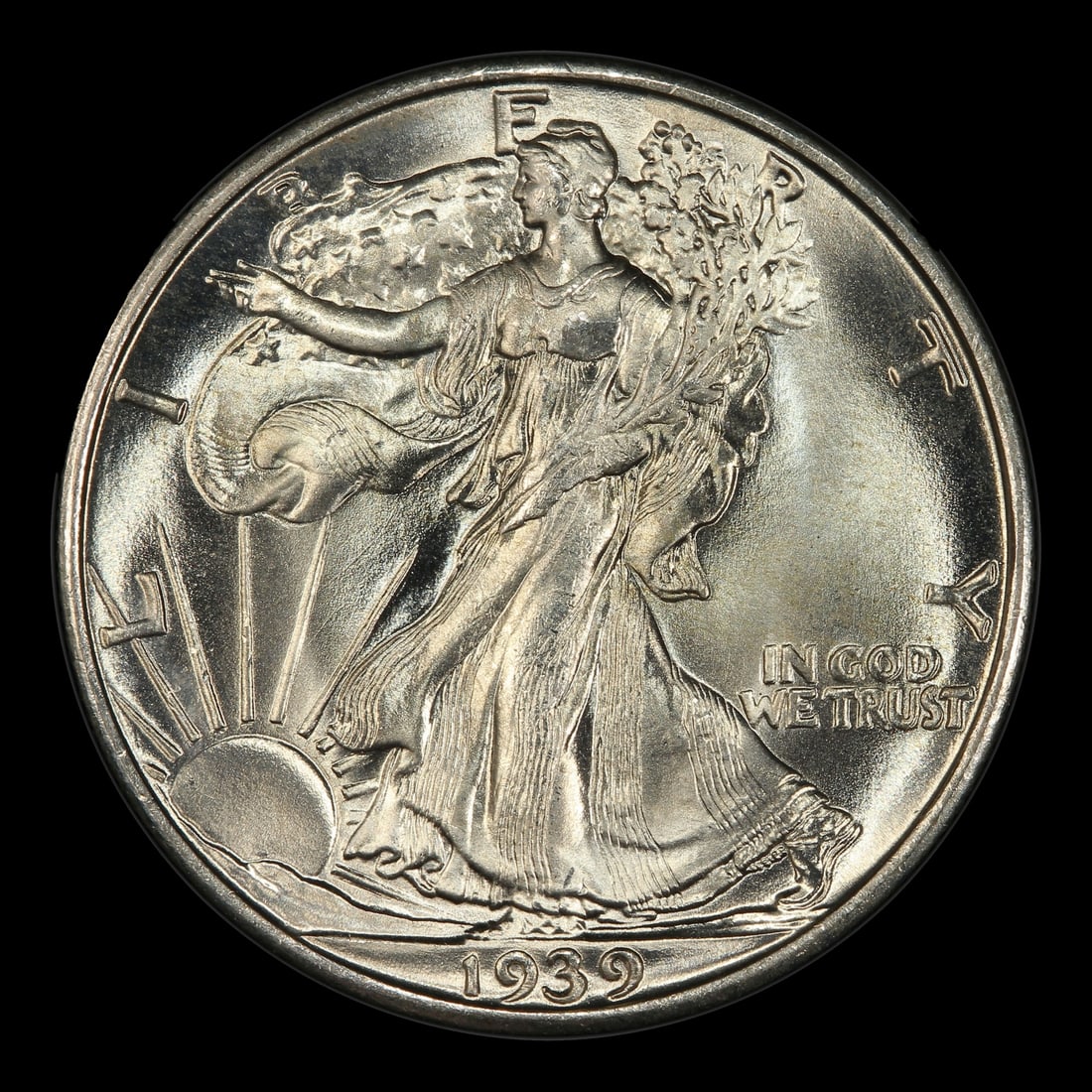 1939-s Walking Liberty Half Dollar Near Top Pop 50c ms67 SEGS - 2