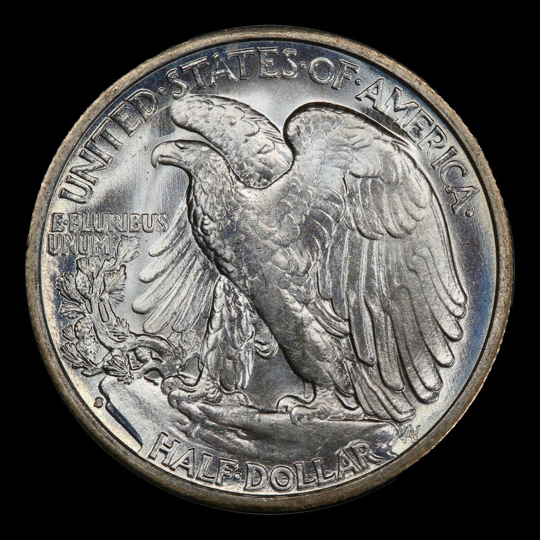 1940-s Walking Liberty Half Dollar 50c Grades ms65 - 3